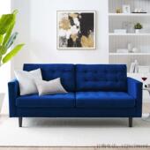 北欧ins轻奢客厅酒店大堂服装 店美容院整形医院克莱因蓝三人沙发