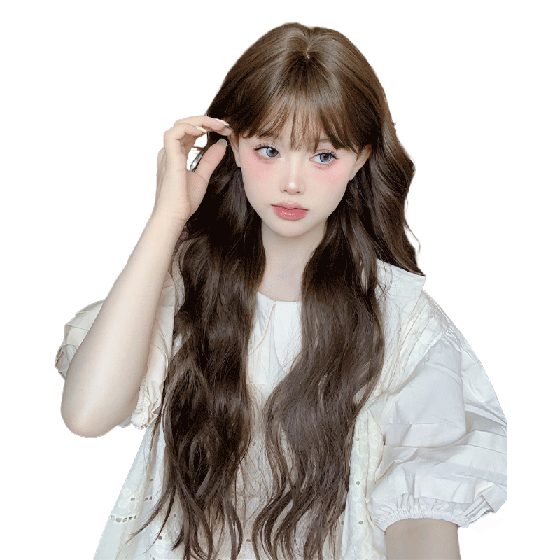 一口喵【乖甜寶貝】假發(fā)女日常韓系長卷自然逼真劉海lolita全頭套