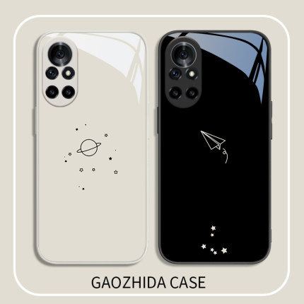 适用小米14Pro情侣手机壳13小众reno11/10纸飞机iqoo12简约neo8/7新款k70星空k60冷淡风vivox100Pro玻璃90/80