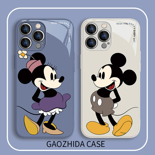 苹果玻璃迪士尼新款米奇米妮全包