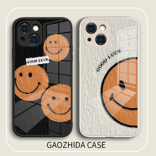 适用苹果iPhone玻璃ins小众情侣