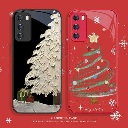 适用红米k90手机壳圣诞节note4圣诞树小米17保护套15ultra卡通oppofindx9红色reno15喜庆vivos30/x300/iqoo