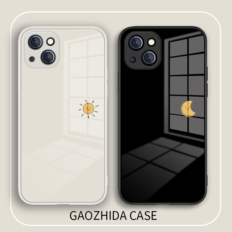 适用苹果iPhone玻璃小众简约情侣