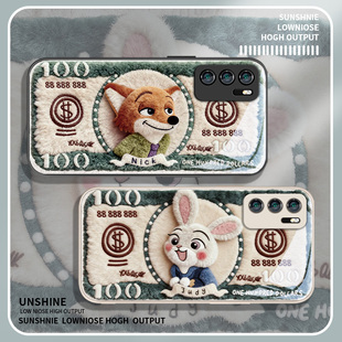 适用华为nova14手机壳朱迪尼克mate80美元 400 钞票mate70情侣pura80疯狂动物城pura70p60创意荣耀magic8新款