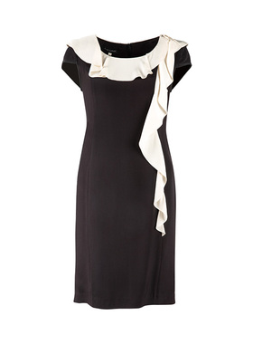 LN系列轻奢女士时尚气质真丝连衣裙遮肚子藏肉A字连衣裙NQ14049A