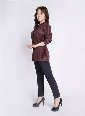 靓诺藏蓝色九分小脚裤LK17150A