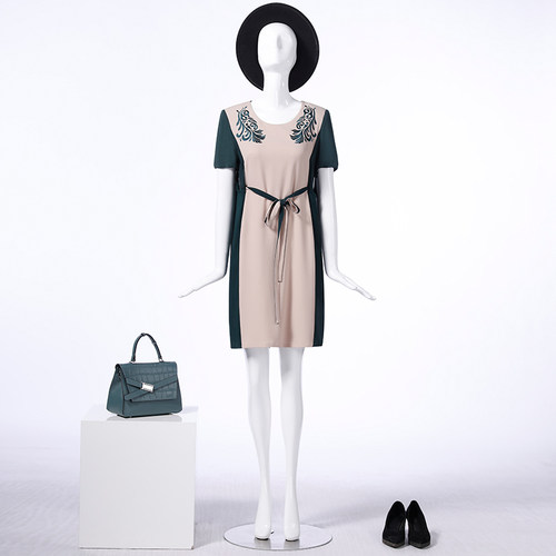 靓诺时尚气质修身显瘦中长裙