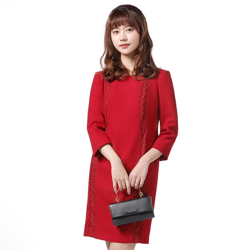 200斤以内可穿红色喜宴连衣裙