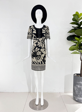 靓诺印花连衣裙LQ13032A