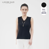 内搭V领显瘦无袖 靓诺T恤吊带女春秋打底衫 西装 蕾丝小背心LB20110A