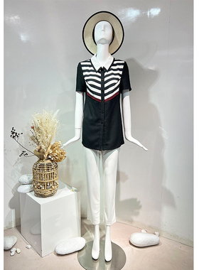 靓诺白针织九分裤LK10220C