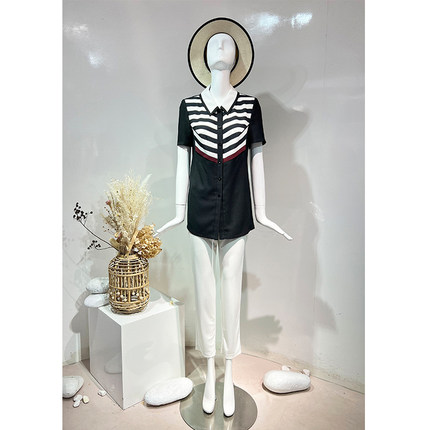 靓诺白针织九分裤LK10220C