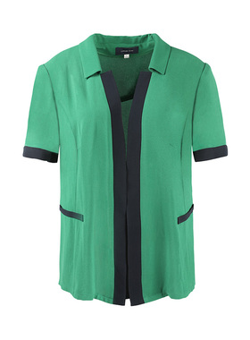 靓诺绿色西装领衬衫LC14401A