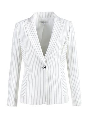 LN系列轻奢高贵上档次西装女士白色西服气质商务条纹上衣NS21102A