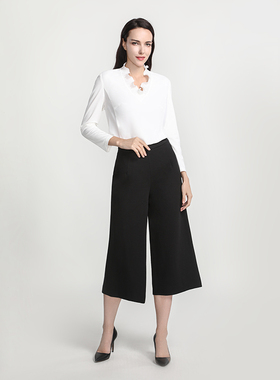 靓诺白色大木耳边内搭小衫LV20306A