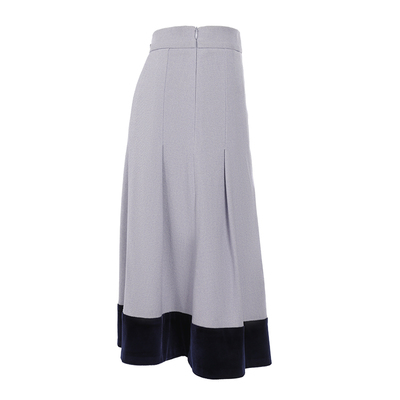 靓诺蓝色六折裙LQ11217A