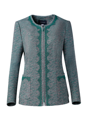 靓诺粗纺花边上衣LS19370A