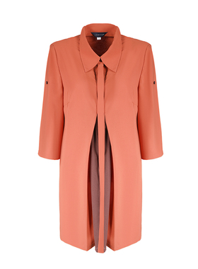 靓诺门襟拼色大衬衫LC15150A