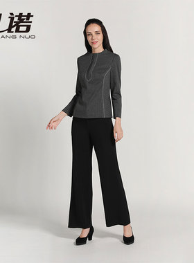 靓诺秋冬女士打底衫高端气质百搭内搭圆领收腰高档T恤LV19394A