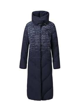 靓诺蓝白渐变印花大翻领羽绒服印花时尚保暖耐磨御寒柔软LY21413A