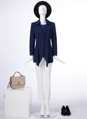 LIANGNUO靓诺蓝色风衣LF14332A