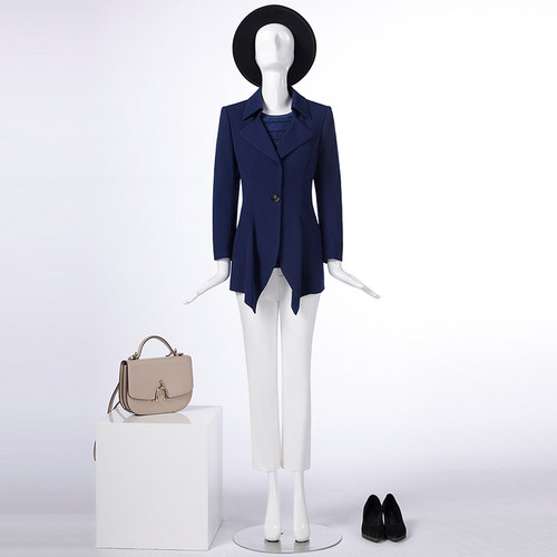 靓诺蓝色风衣LF14332A