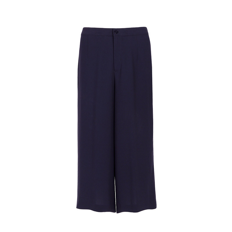 LN系列轻奢女士高腰藏蓝八分阔腿裤时尚休闲百搭简约通勤NK20275A,女装/女士精品,休闲裤,淘宝优惠券,粉丝福利购,淘宝优惠卷