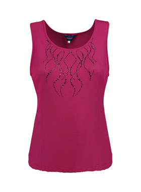 靓诺梅红针织背心LJ09010O