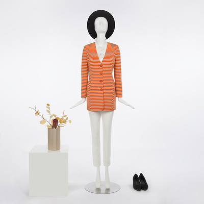 桔白条上衣LS12181B靓诺