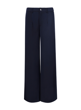 靓诺藏蓝色肥腿裤女士夏季新款时尚百搭阔腿裤显瘦优雅LK18299A