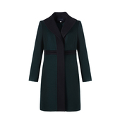 靓诺蓝绿拼色大衣LD14559B