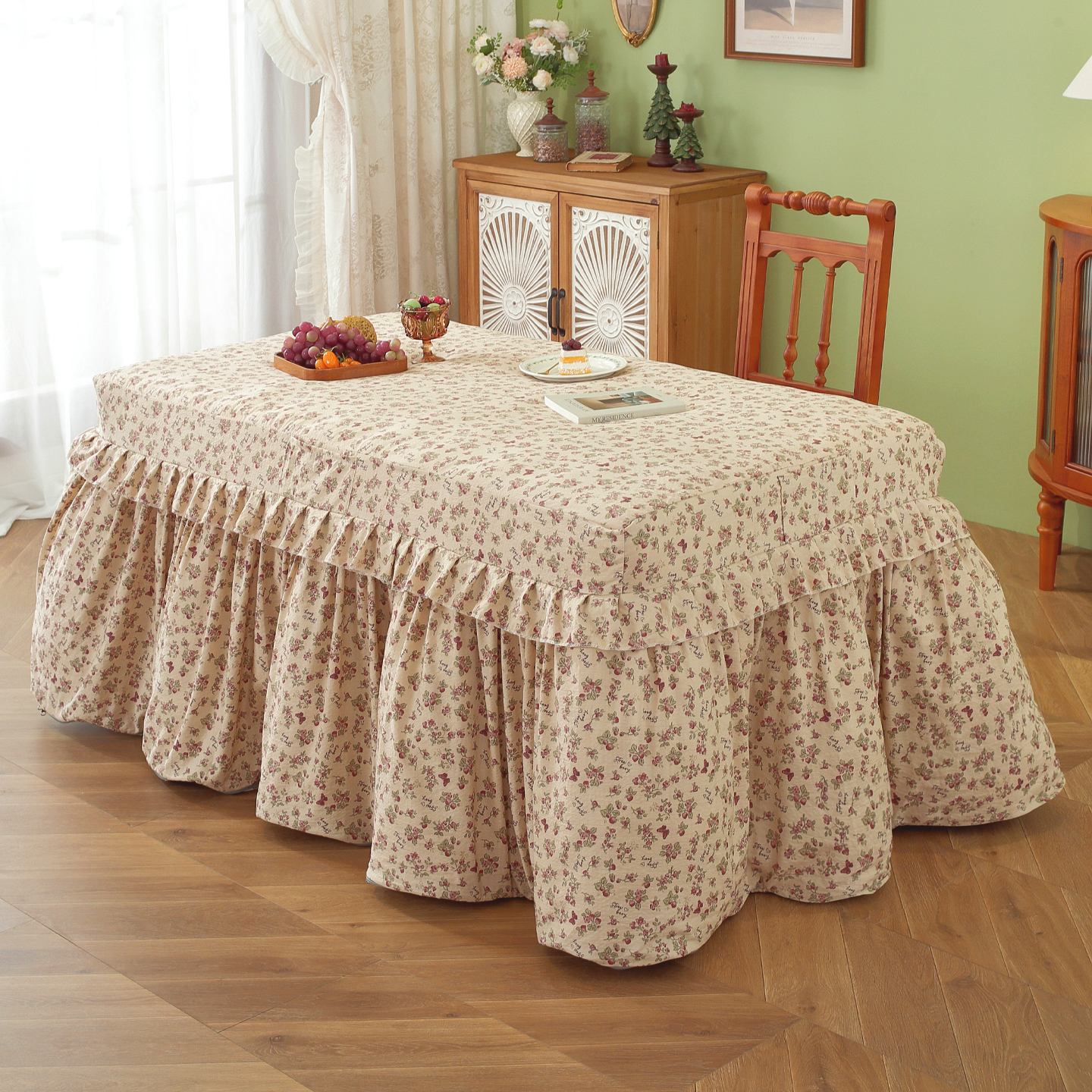 绵柔脱胆烤火罩可拆洗电暖炉罩套加厚保暖罩套罩子加厚保暖烤火被