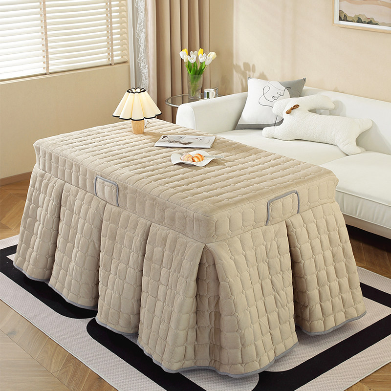 电炉罩烤火桌子套加厚双面绒长方形电暖炉套冬简约新款裙叉烤火被,居家布艺,烤火罩,淘宝优惠券,粉丝福利购,淘宝优惠卷