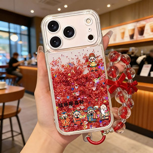 2026新年适用苹果17pro手机壳mate80新款 16福禄寿喜remo15马年x300流沙magic8本命年findx9华为小米15红色500