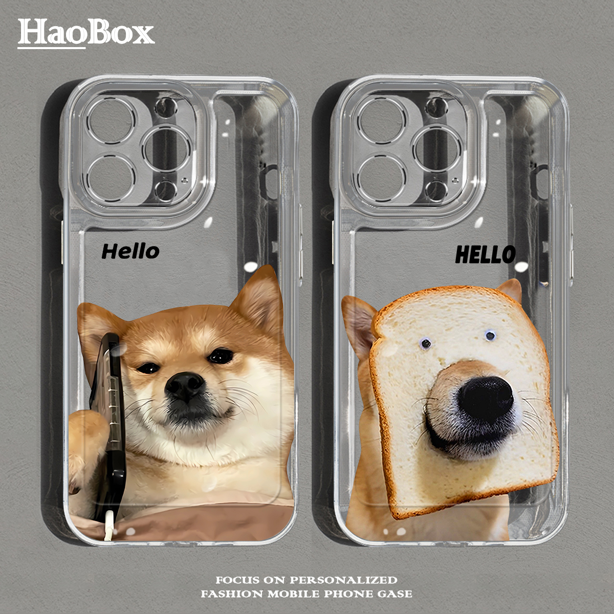 搞怪柴犬iPhone15pro苹果13小米14适用x100spro华为mate60pro红米k70pro新款16promax荣耀iPhone16手机壳透明