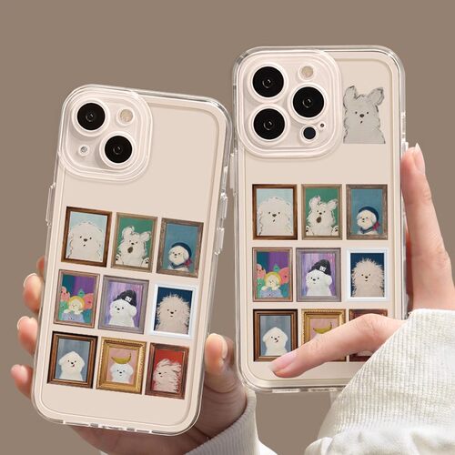 潦草小狗适用iphone16Promax手机壳14Pro新款2024女款13夏日12可爱plus简约x高级max软pro硅胶苹果15保护套16