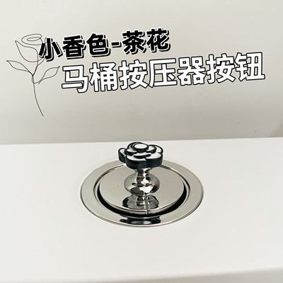 经典黑白按钮马桶按压配件美甲水箱专用通用按键卫生间冲水开关