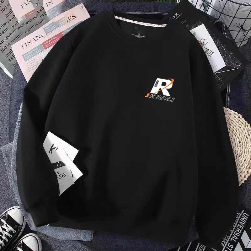 无帽卫衣男宽松春秋季休闲打底衫2026新款时尚运动简约上衣服大码