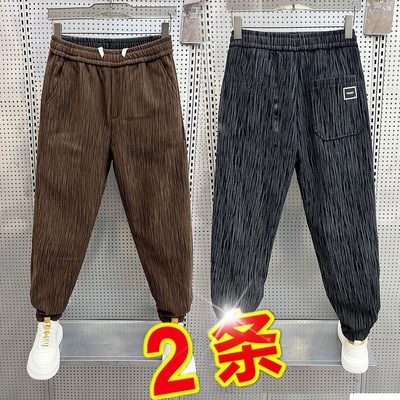 男士上班工作服秋冬款劳保耐磨耐脏工地工人加绒加厚大码运动裤子