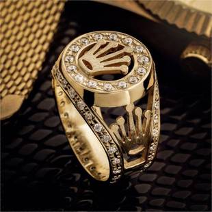 Ring Luxury Zircon ndy Crown Wdiing Men Color Gold For Party