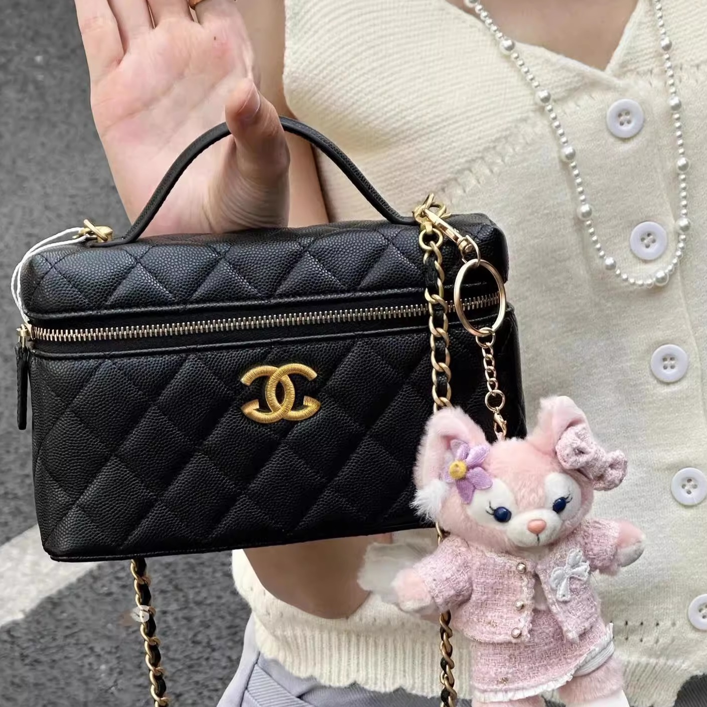 塔尖定制 25C LP腰线荔枝牛皮饭盒包小Logo星星扣单肩斜挎包1013