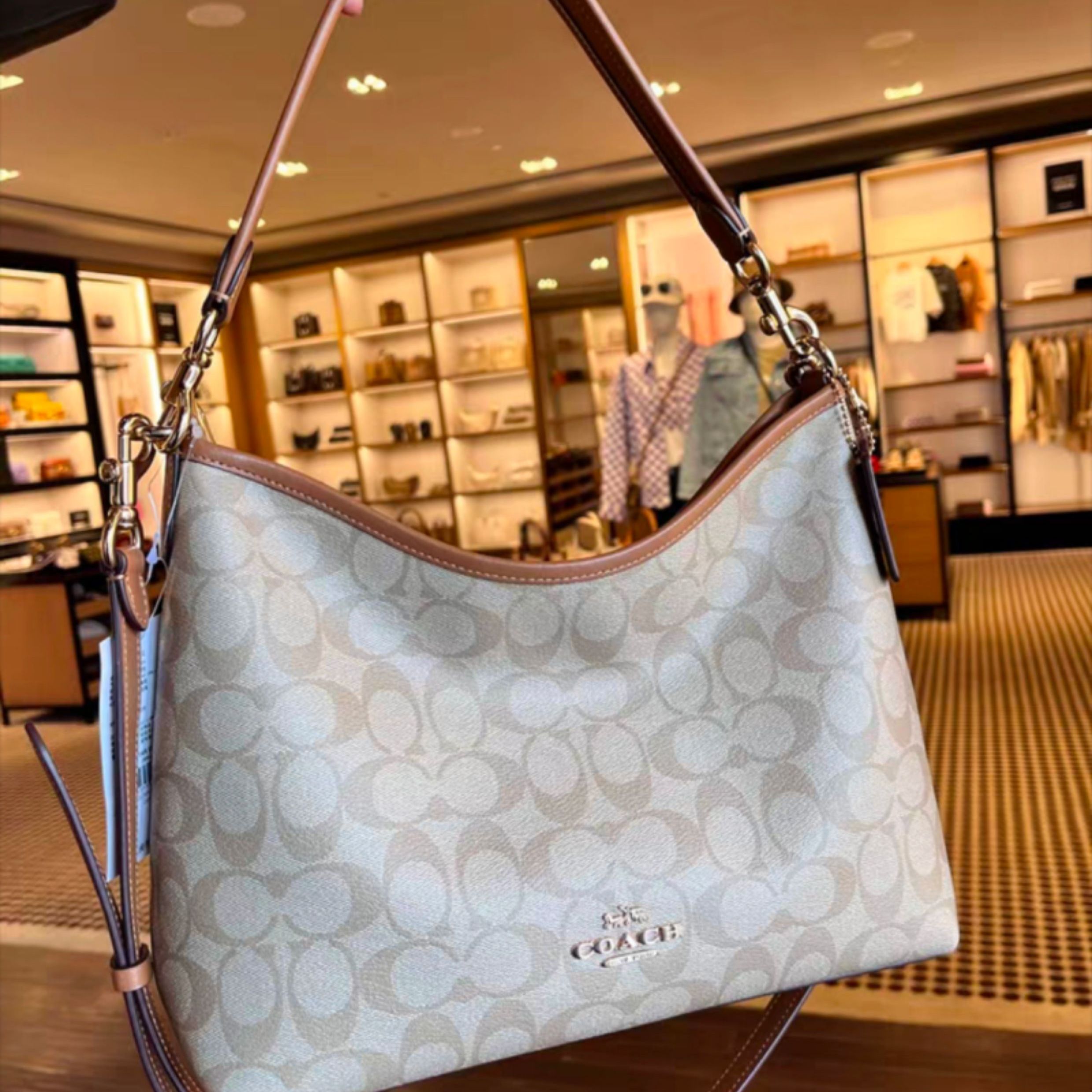 塔尖定制 Laurel31经典老花通勤大容量可拆卸肩带流浪包女包1015