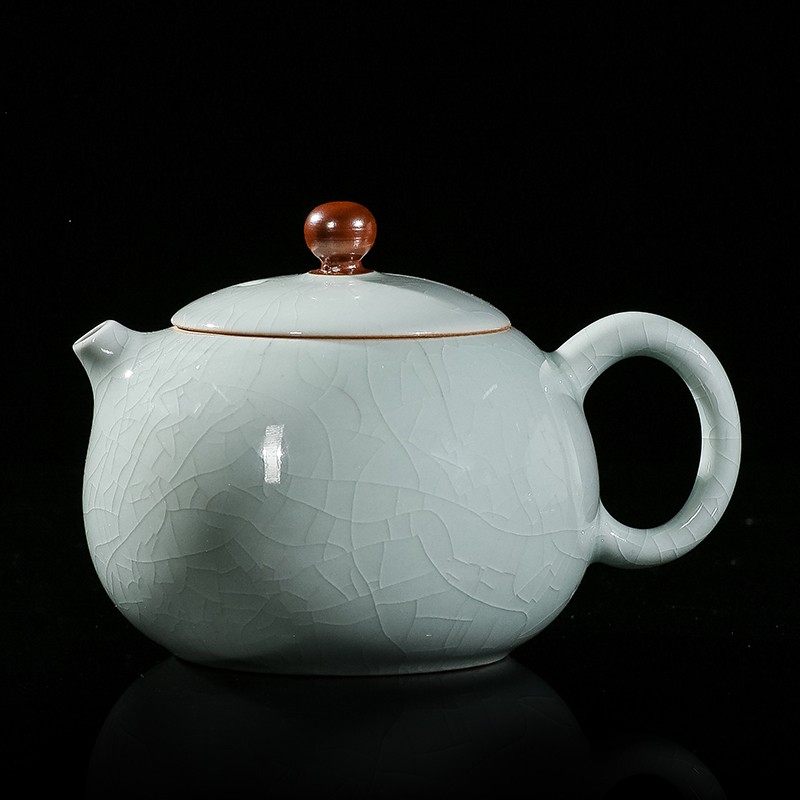 廷怀窑汝窑西施壶中式单壶开片大号家用金丝复古陶瓷茶壶汝瓷可养,餐饮具,茶壶,淘宝优惠券,粉丝福利购,淘宝优惠卷