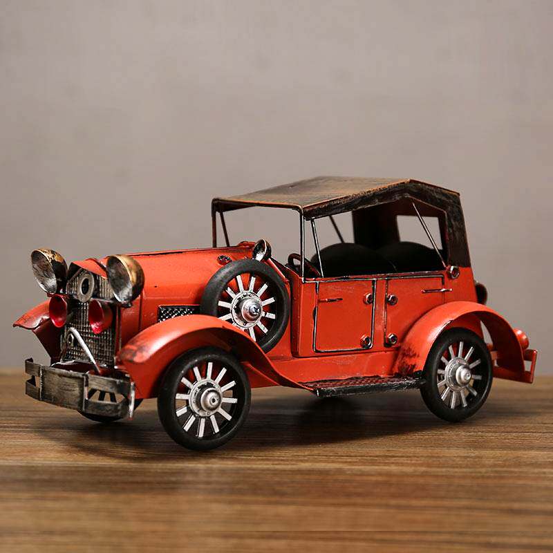 复古怀旧老爷车汽车模型创意桌面摆件客厅酒柜书架书柜家居装饰品