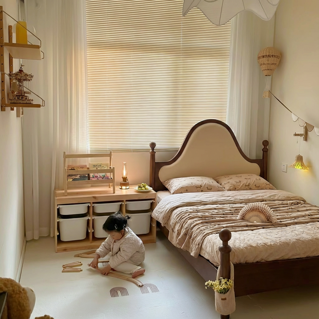 喜力美公主床女孩卧室床小户型实木儿童床单人床中古风卧室床,住宅家具,实木床,淘宝优惠券,粉丝福利购,淘宝优惠卷