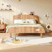 喜力美儿童床男孩女孩床红檀木实木床1.5m原木大床小户型单人床