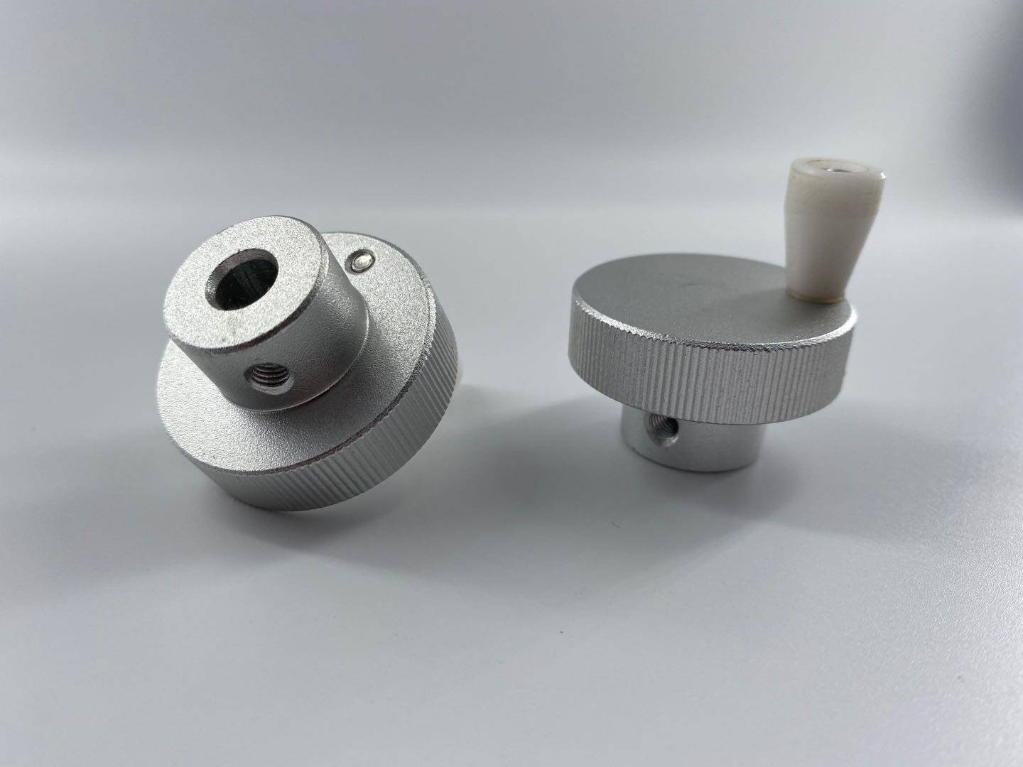 铝合金压纹手轮 滑台用铝合金手柄手轮旋钮顶丝锁紧