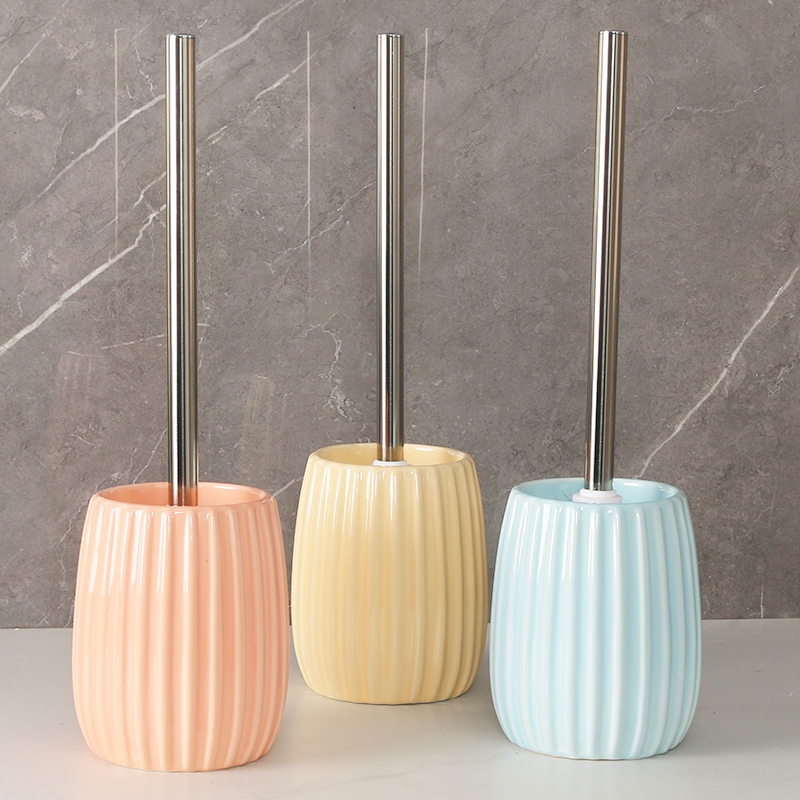 陶瓷创意马桶刷套装家用卫生间清洁无死角长柄带底座去污洁厕刷子