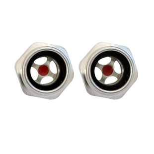 油标机床油镜铝合金钢化玻璃油窗视镜六角旋入式减速机油位观察镜