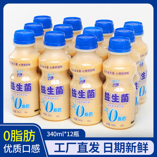 12瓶整箱厂家批发 新日期东致益生乳酸菌饮品饮料原味草莓味340ml
